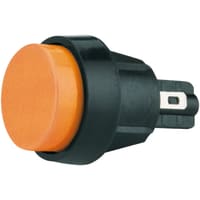 Marquardt Switches Switch, Pushbutton, SPNO, IP40, 4A, 125VAC, 2A, 250VAC, QC, Orange