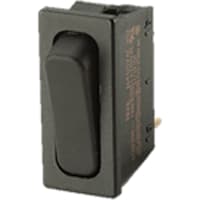 Marquardt Switches Rocker Switch, SPDT, Momentary, 6A, 125VAC, 4A, Non-Illum, Black, 1830 Series