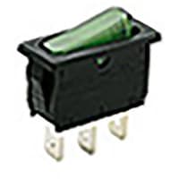 Marquardt Switches Illuminated Rocker Switch, SPST/ON-OFF, 6A, 230V, Red, Solder, 1830 Series