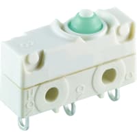 Marquardt Switches Switch, Snap-action, SPDT, momentary, IP67, Button Actuator, 5A, 250VAC, Solder