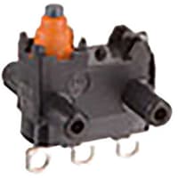 Marquardt Switches Switch, Snap-action, SPDT, mom, Straight Actuator, 100mA, 20VDC, L/R Pins 5 Long, Slder