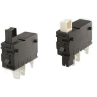 Marquardt Switches Switch, Snap-action, Pushbutton, SPST, IP40, 10A, 250VAC, QC, RemoteOFF w/ Aux Contactor