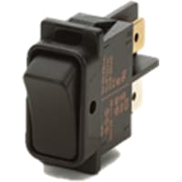 Marquardt Switches Switch, Rocker, SPNO, ON-OFF, IP40, Non-Illum, Black, 16A, 125-250VAC, QC, Lower Flange