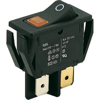 Marquardt Switches Switch, Rocker, DPST, ON-OFF, IP40, 20A, 125-250VAC, 16A, 250VAC, Illum, Oran, O Legend, QC