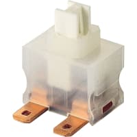 Marquardt Switches Switch, Pushbutton, SPST, ON-OFF, IP40, 12A, 125-250VAC, QC, 4.8 Horizontal