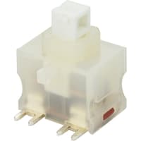 Marquardt Switches Switch, Pushbutton, SPST, ON-OFF, IP40, 12A, 125-250VAC, Rest Pin, PCB, Horizontal