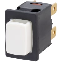 Marquardt Switches Switch, Pushbutton, SPNO, IP40, 12A, 125-250VAC, Non-Illuminated, White, QC