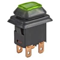 Marquardt Switches Switch, Pushbutton, SPNO, IP65, 12A, 125-250VAC, Non-Illuminated, Black, QC