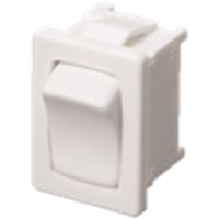 Marquardt Switches Switch, Rocker, SPST, ON-OFF, IP40, 6A, 125-250VAC, Non-Illuminated, White, QC