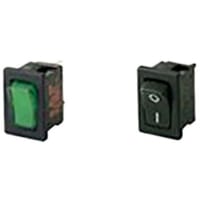 Marquardt Switches Switch, Rocker, SPST, ON-OFF, IP40, 15A, 125-250VAC, Non-Illum, Snap-on Rocker, QC