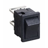 Marquardt Switches Switch, Rocker, SPDT, IP40, 6A, 125-250VAC, Non-Illuminated, Black, Right PCB