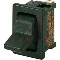 Marquardt Switches Switch, Toggle, SPST, ON-OFF, IP40, 6A, 125-250VAC, Non-Illuminated, Black