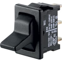 Marquardt Switches Switch, Toggle, SPDT, IP40, 6A, 125-250VAC, Non-Illuminated, Black, QC, 4.8