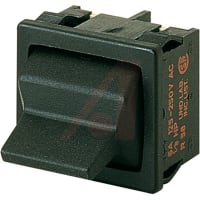 Marquardt Switches Switch, Toggle, DPST, ON-OFF, IP40, 6A, 125-250VAC, Non-Illuminated, Black