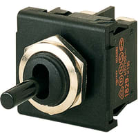 Marquardt Switches Switch, Toggle, DPST, ON-OFF, IP40, 6A, 125-250VAC, Non-Illuminated, Black