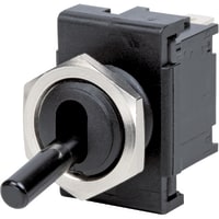 Marquardt Switches Switch, Toggle, SPDT, ON-OFF-ON, IP40, 6A, 250VAC, Non-Illuminated, Black