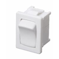 Marquardt Switches Switch, Rocker, DPDT, IP40, 16A, 125-250VAC, Non-Illuminated, White, QC, 6.3