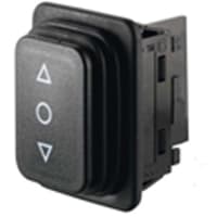 Marquardt Switches Switch, Rocker, DPDT, (ON)-OFF-(ON), 2A, 125VAC, Non-Illum, Arrow/O/Arrow Legend, Solder