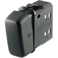 Marquardt Switches Switch, Rocker, 1 Step, SPNO, mom, 10A, 24VDC, Illum, 24V, W/Search Lighting, LED, Green, QC