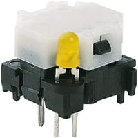 Marquardt Switches Switch, Tact and key, SPNO, 16+19 Pitch, 100mA 28V, PCB, Illuminated, Green