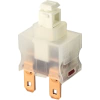 Marquardt Switches Switch, Pushbutton, SPST, ON-OFF, IP40, 12A, 125-250VAC, QC, 4.8 Vertical