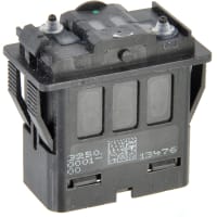 Marquardt Switches Switch, Rocker, 2xSPST, (ON)-OFF-(ON), 10A, 12-24VDC, Non-Illum, Black, 3.0X0.8