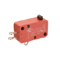 Marquardt Switches Switch, Snap-action, SPDT, momentary, Button Actuator, 16A 125-250VAC, Short solder