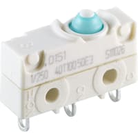 Marquardt Switches Switch, Snap-action, SPDT, momentary, IP67, Button Actuator, 1A, 250VAC, Solder