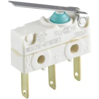 Marquardt Switches Switch, Snap-action, SPDT, mom, IP67, Straight Lever Actuator, 6A, 250VAC, QC