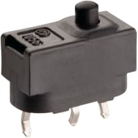 Marquardt Switches Switch, Snap-action, SPDT, mom, Button Actuator, 4A, 12VDC, 2A, 24VDC, W/O Pin, PCB