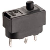 Marquardt Switches Switch, Snap-action, SPDT, mom, Button Act, 4A, 12VDC, 2A, 24VDC, 0.5A, 250VAC, NoPin, PCB