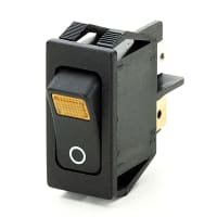 Marquardt Switches Switch, Rocker, DPST, ON-OFF, IP40, 20A, 16A, 250VAC, Illum, 230V, Orange, O LegendQC