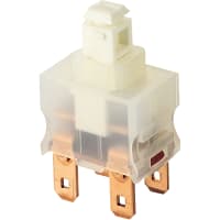 Marquardt Switches Switch, Pushbutton, DPST, ON-OFF, IP40, 12A, 125-250VAC, QC, 4.8 Vertical