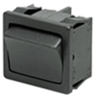 Marquardt Switches Switch, Rocker, DPDT, IP40, 10A, 125-250VAC, Non-Illuminated, Black, QC, 1mm longer 4.8