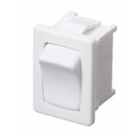 Marquardt Switches Switch, Rocker, SPDT, ON-OFF-ON, IP40, 6A, 125-250VAC, Non-Illuminated, White