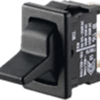 Marquardt Switches Switch, Toggle, SPNO, IP40, 6A, 125VAC, 4A, 250VAC, QC, Non-Illuminated, Black