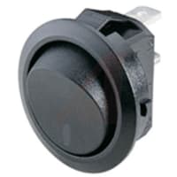 Marquardt Switches Switch, Rocker, SPST, ON-OFF, IP51, 15A, 125-250VAC, QC, Non-Illum, Blk, ON-OFF Legend, QC