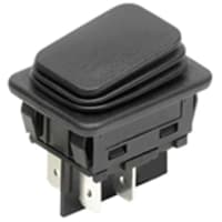 Marquardt Switches Switch, Rocker, DPNC, , IP40, 16A, 125-250VAC, Non-Illuminated, Black, QC, 6.3