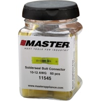 Master Appliance Solderseal Butt Splice Connector Jar, 10-12 AWG Yellow, 60 Pcs"