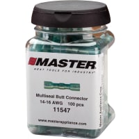 Master Appliance Multiseal Butt Splice Connector Jar, 14-16 AWG Blue, 100 Pcs"