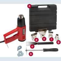 Master Appliance Heat Gun Kit, with carrying case, attachments and scraper tools