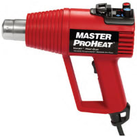 Master Appliance Heat Gun, 120 V, 1300 W (Max.), 11, 6 to 15 CFM, 1425 to 3550 FPM, 0.87 in.