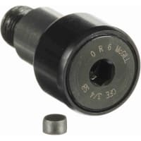 McGill Cam Follower, Cylindrical Steel, 3/4 in, 19 mm, Lubri-Disc Seal, Hex, CF Series