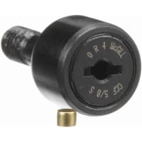 McGill Crowned Cam Follower, Stud Mount Roller, Screwdriver Slot, 0.563'' RD, Sealed