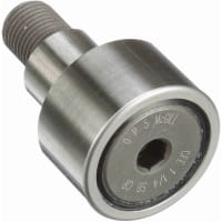 McGill Cylindrical Cam Follower, Stud Mount Roller, Hex Hole, 1.125'' RD, Sealed