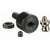 McGill Cylindrical Metric Cam Follower, Stud Mount Roller, 16mm RD, Screwdriver Slot