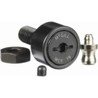 McGill Cylindrical Metric Cam Follower, Stud Mount Roller, 19mm RD, Screwdriver Slot