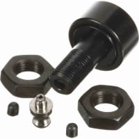 McGill Crowned Metric Cam Follower, Stud Mount Roller, 22mm RD, Screwdriver Slot