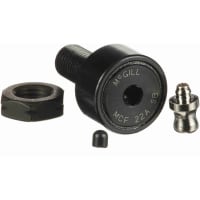 McGill Crowned Metric Cam Follower, Stud Mount Roller, 22mm RD, Hex Hole