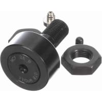 McGill Crowned Metric Cam Follower, Stud Mount Roller, 26mm RD, Hex Hole